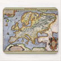 Abraham Ortelius' 1595 Map of Europe Mousepad