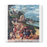 Abraham'S Sacrifice By Braunschweiger Monogrammist Refrigerator Magnet
