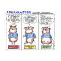 Abrahamster 3 Panel Cartoon Poster Print