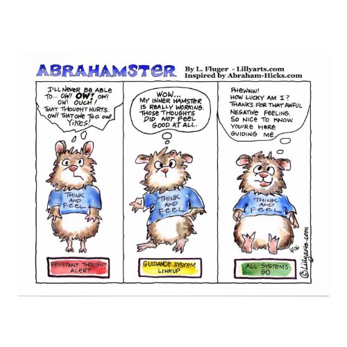 Abrahamster 3 Panel Cartoon Poster Print print