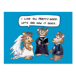 Abrahamster Funny Wedding Vows Postcard