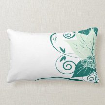 Abraxas Abstract Floral Fishnet | mint emerald Throw Pillow