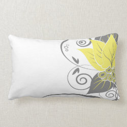 Abraxas Abstract Floral Fishnet | yellow charcoal Throw Pillows