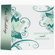 Abraxas Abstract Floral wedding | mint emerald Vinyl Binders
