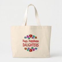 Abrazos de la hija bolsas