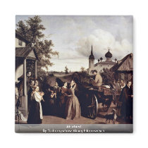 Abschied By Tschernyschow Alexej Filippowitsch Fridge Magnet