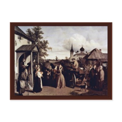 Abschied By Tschernyschow Alexej Filippowitsch Postcard by Artcollection