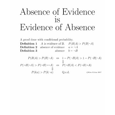 Absence of Evidence is Evidence of Absence Tee Shirts by KimOyhus
