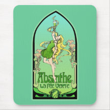 Absinthe Art Nouveau Mousepads