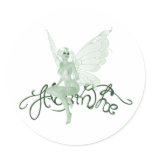 Absinthe Art Signature Green Fairy - Absinthe Round Stickers