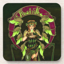 Absinthe- Black cork coasters