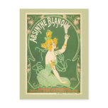 Absinthe Blanoui Vintage Absinthe Poster Art Postcard