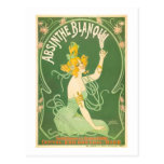 Absinthe Blanoui Vintage Absinthe Poster Art postcards