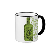 Absinthe Bottle Swirls Mugs