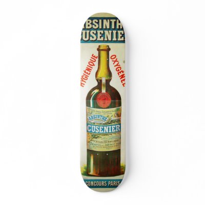 ABSINTHE CUSENIER SKATEBOARD by AbsintheFairy