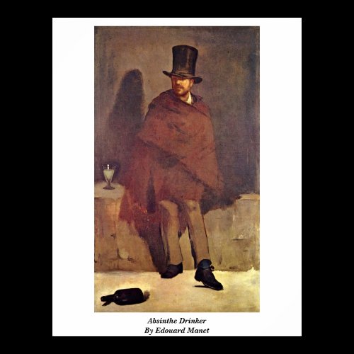Absinthe Drinker By Edouard Manet Print