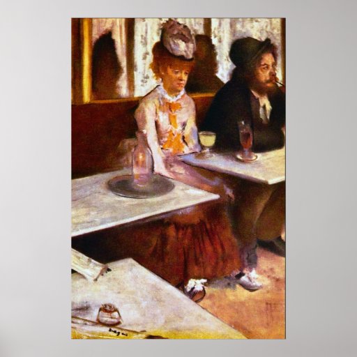 Absinthe Drinkers by Edgar Degas Poster