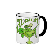Absinthe Girl In Glass Mugs