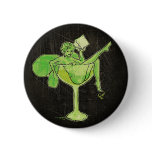 Absinthe Girl In Glass (no text) Pinback Button