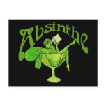 Absinthe Girl In Glass Postcard