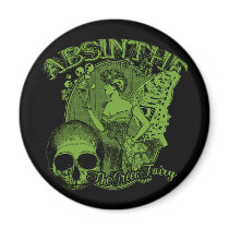 Absinthe Green Fairy Lady Refrigerator Magnets