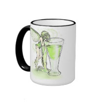 Absinthe La Fee Verte Fairy With Glass (no text) mugs