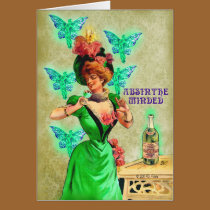 Absinthe Minded Greeting Card cards