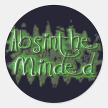 Absinthe Minded Round Sticker