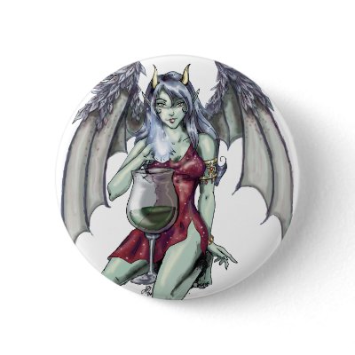 Absinthe Now Fairy Round Button by draconyz