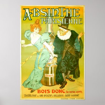 Absinthe Parisienne Print by vintagetreasurechest