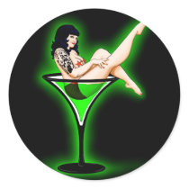 Absinthe Round Sticker by KarinaDale Absinthe Round Sticker