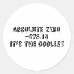 Absolute Zero, It's the Coolest Round Sticker
