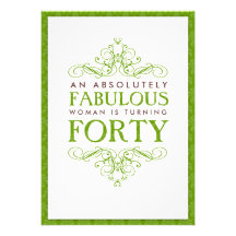 Absolutely Fabulous 40th Birthday Party Invitation