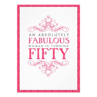 Absolutely Fabulous 50th Birthday Party Invitation