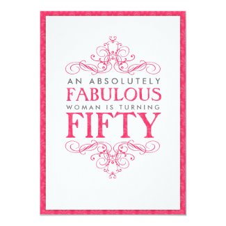 Absolutely Fabulous 50th Birthday Party Invitation