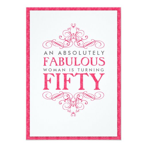 Absolutely Fabulous 50th Birthday Party Invitation Zazzle