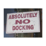 Absolutely No Docking Postcard