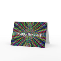 Abstact 3 Birthday Greeting Cards