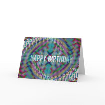 Abstact Birthday Illusion Greeting Card