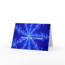 Abstact Blue Snowflake, Merry Christmas! Cards