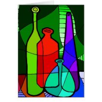 Abstact Bottle Design Card-All Occasion