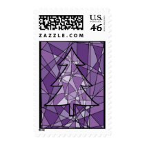 Abstact Christmas Tree Postage