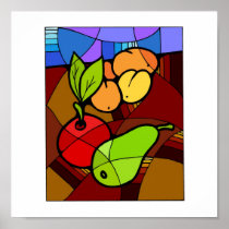 Abstact Fruit Kitchen Decor 15x15 Posters