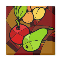 Abstact Fruit Magnet
