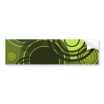 Abstact Green Circles Bumper Sticker