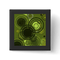 Abstact Green Circles Pinback Buttons
