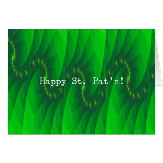 Abstact Green St. Pat's card
