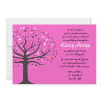 Abstact Tree of Life Bat Mitzvah Invitation