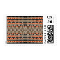 Abstact Vibes Orange Postage Stamps