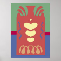 Abstarct: Jug of Hearts Posters